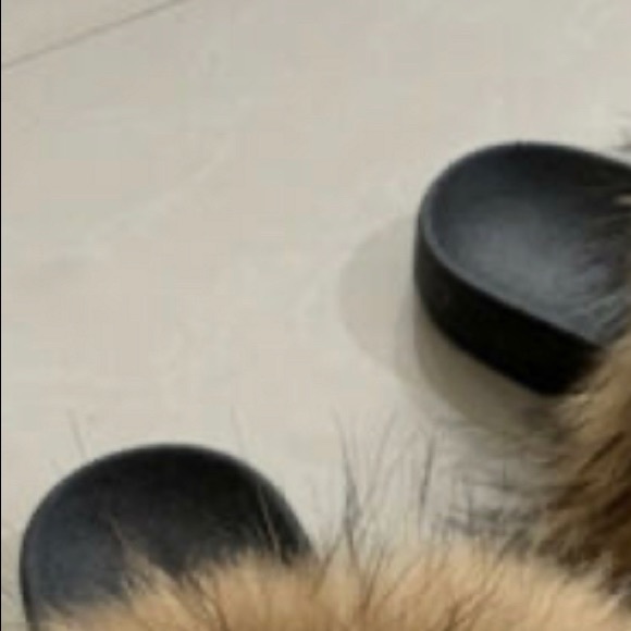 REAL FOX fur 100% real fur slippers - Picture 3 of 3